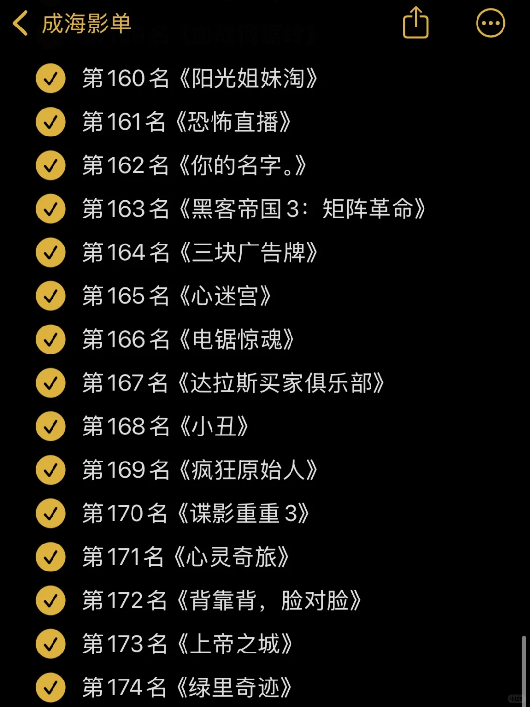🎬影单：豆瓣电影Top250 11月最新版✅