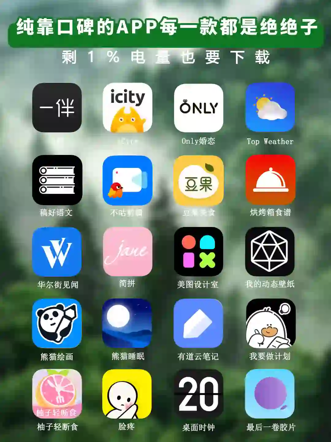 纯靠口碑的软件