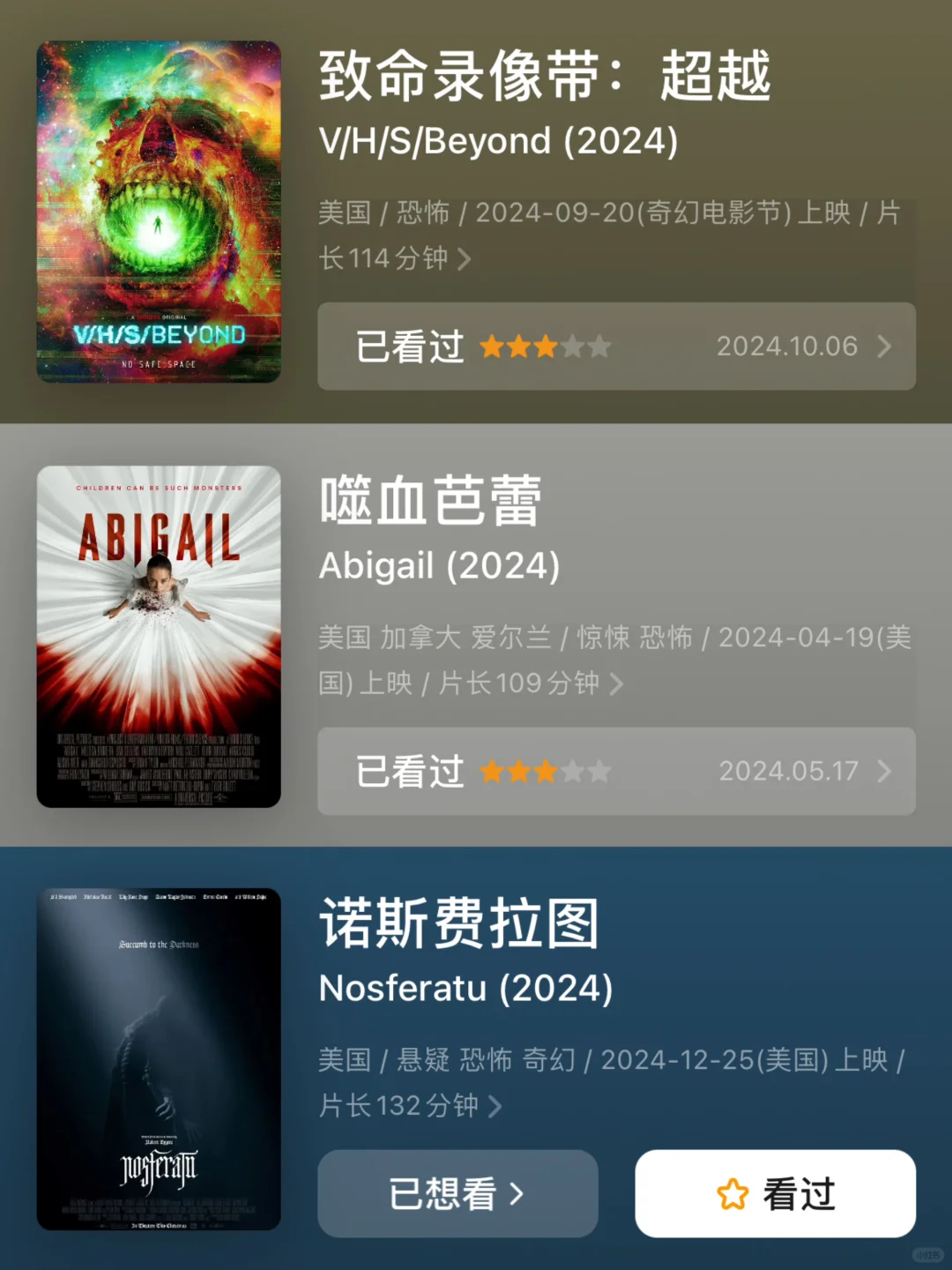 🎬胆小慎入😱盘点2024年度高分恐怖电影