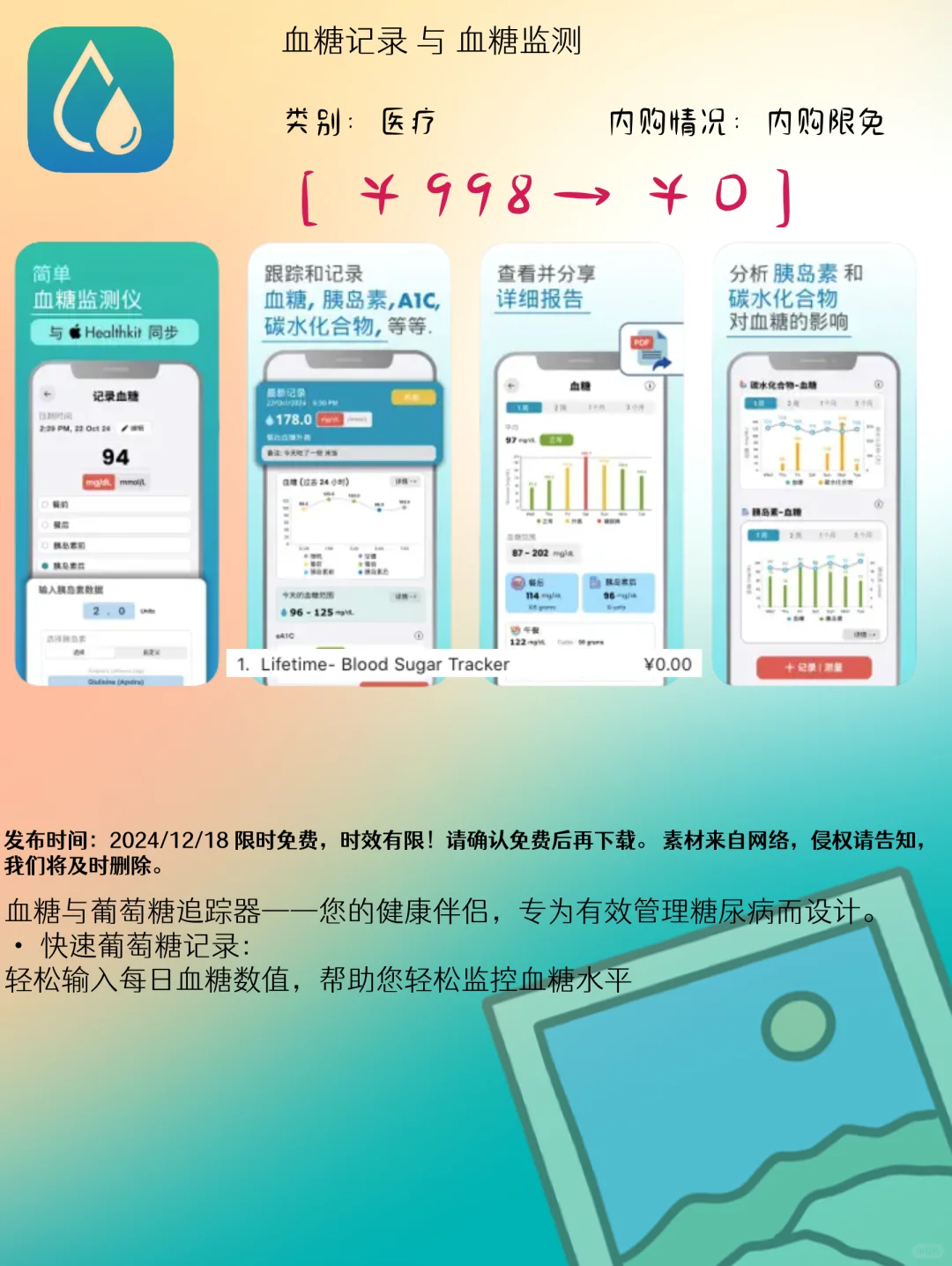 12.18 iOS限免:健康管理与艺术放松应用精选