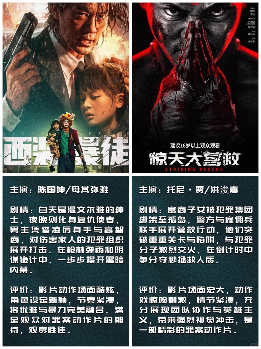 紧张刺激❗️心跳加速❗️36部罪案类电影🔥