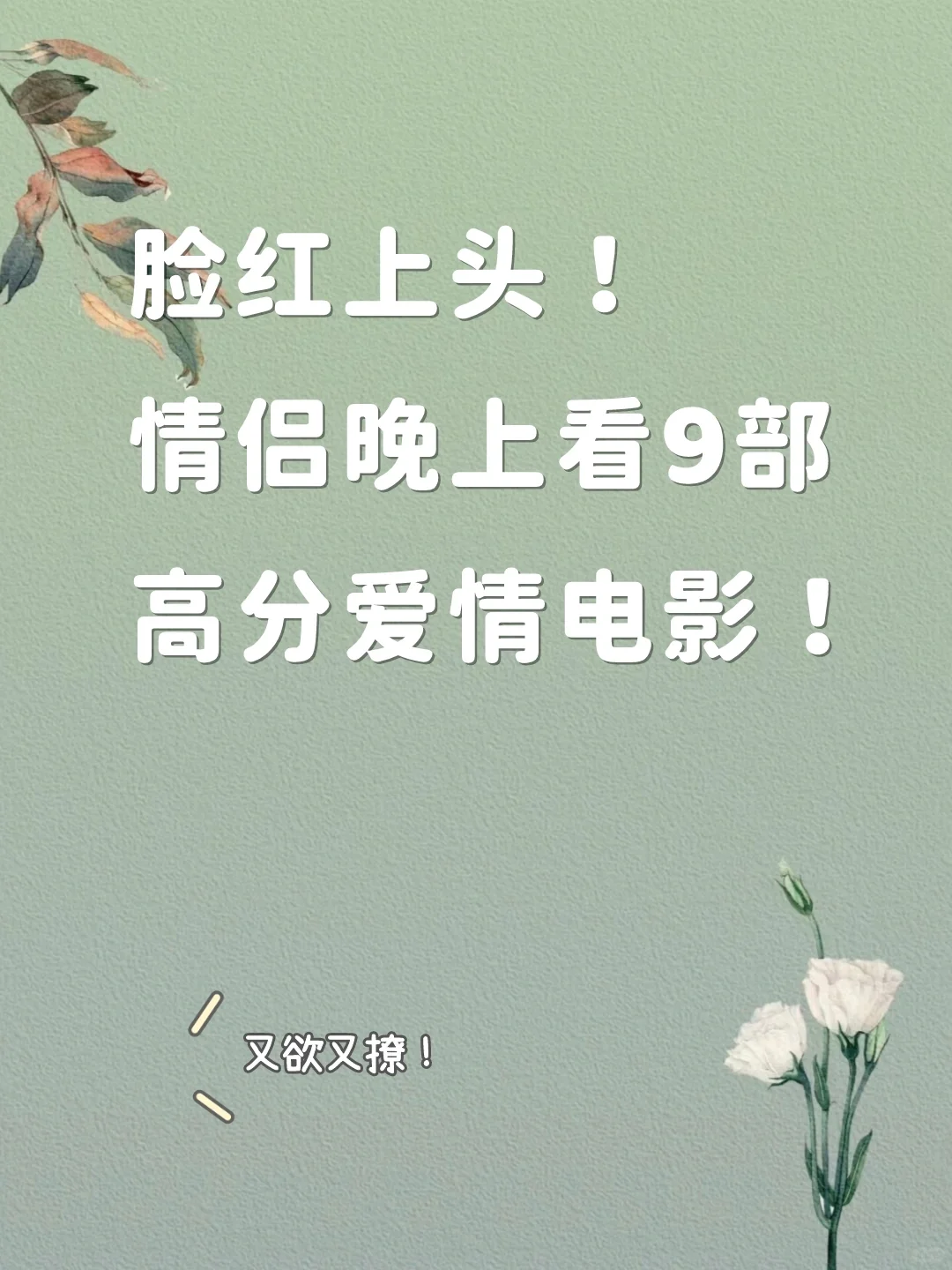 脸红上头❗️情侣床上看9部高分爱情电影