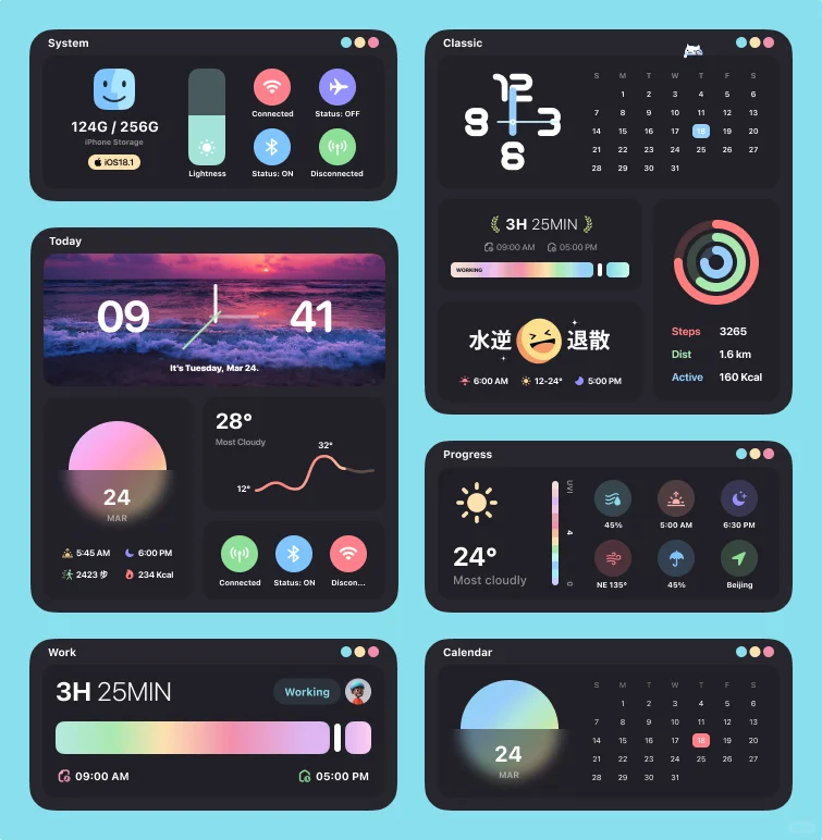 现在小组件App太多广告，于是我自己写了个