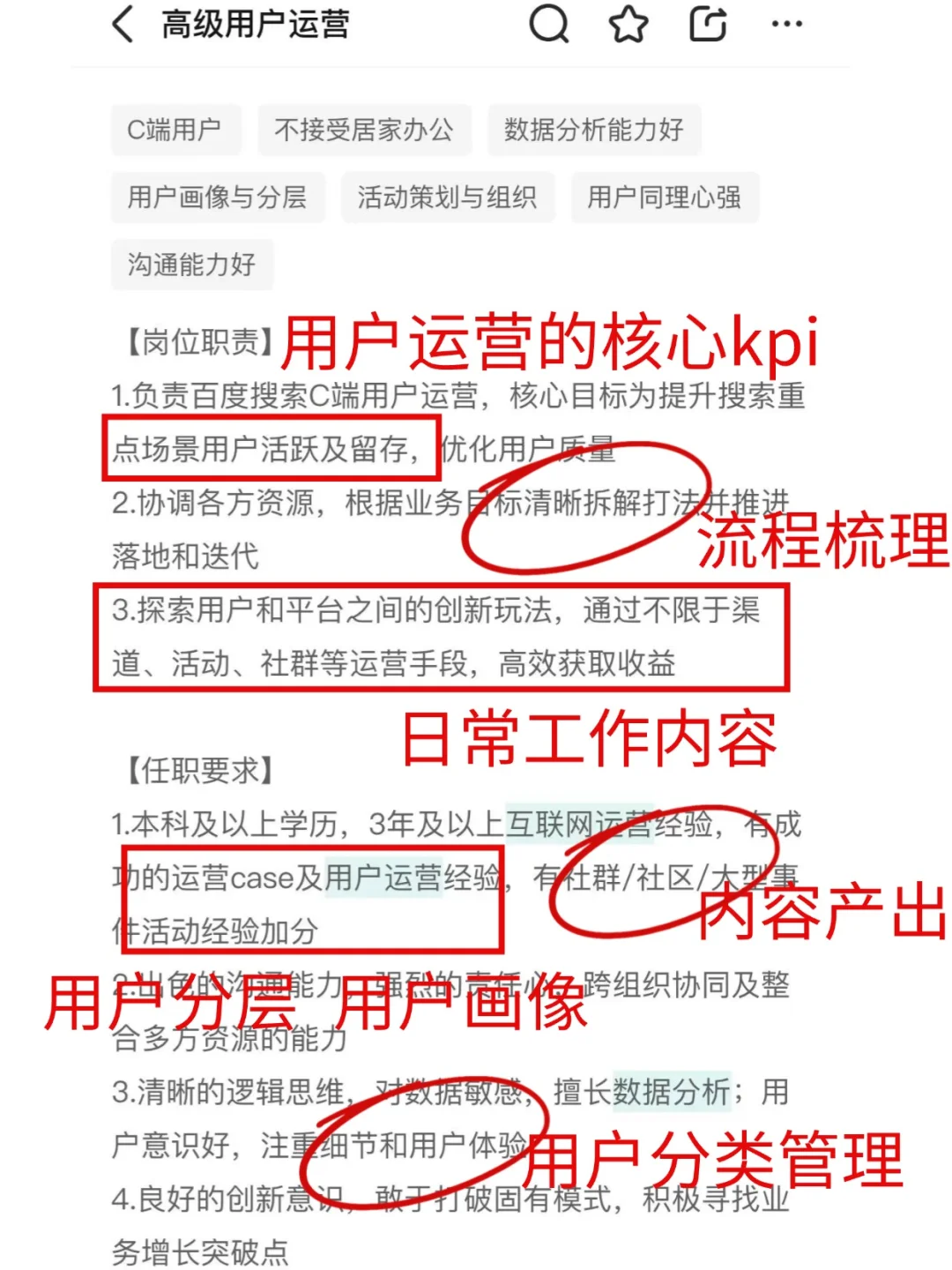 假如招聘用户运营的JD说人话（全干货）