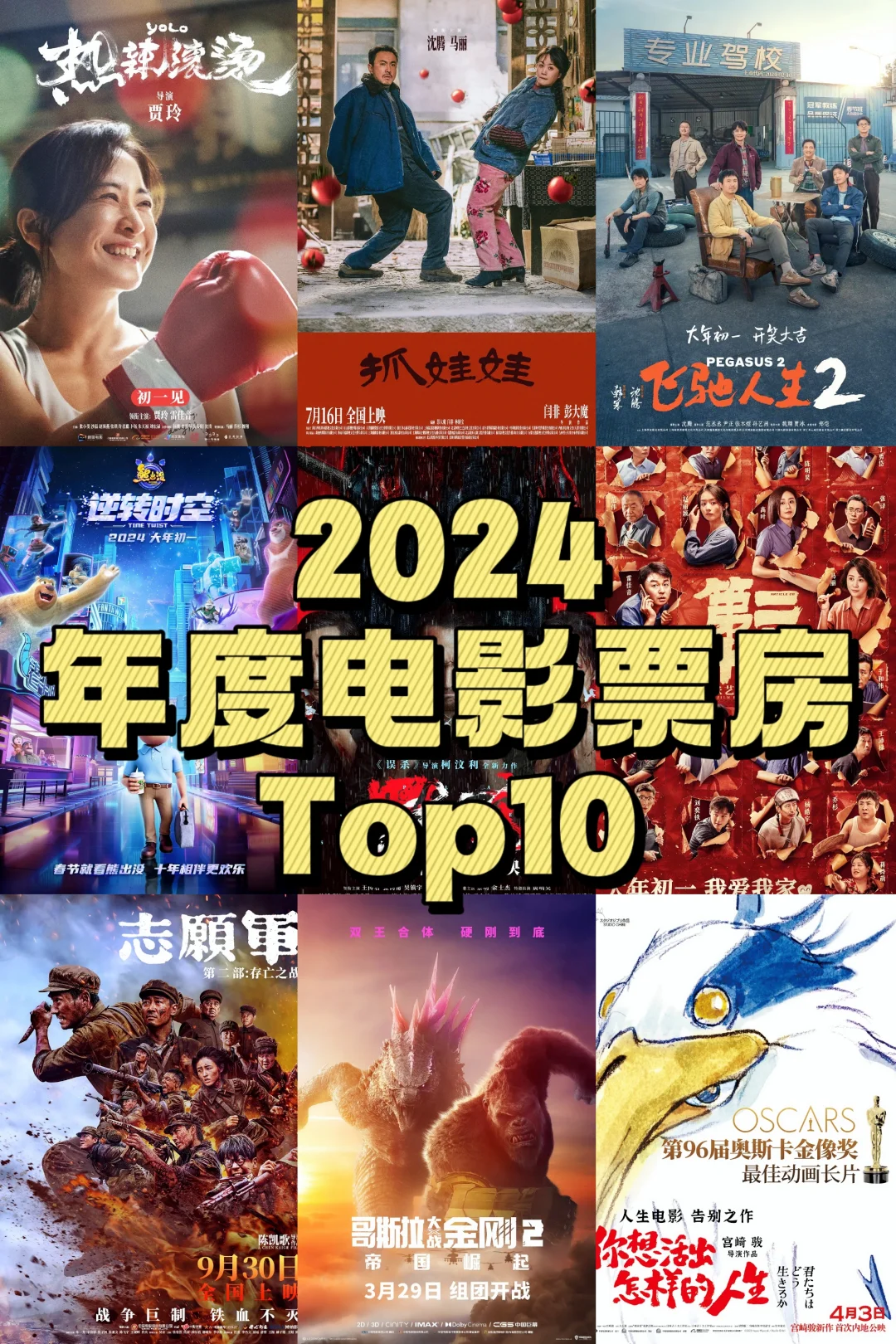盘点2024电影票房Top10,你最推荐哪部呢?