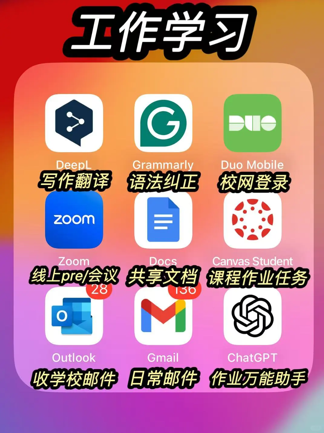 J人严选🇺🇸留学必备app|5大学习生活场景
