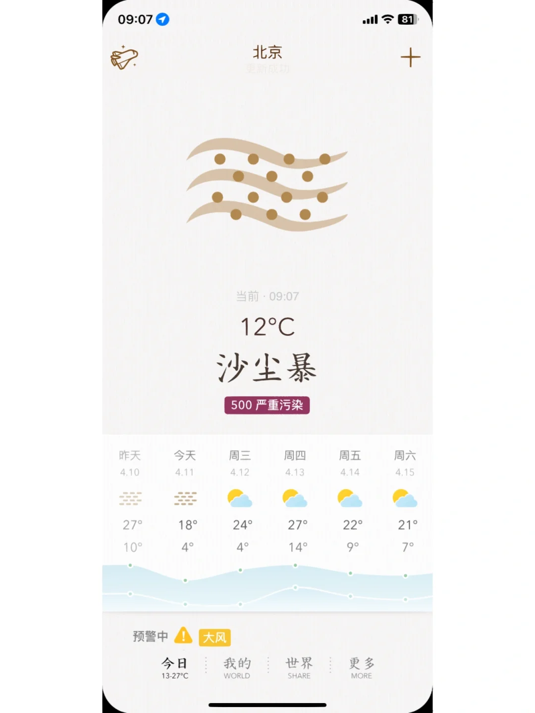 【更新】天气预报软件评测（非专业版，IOS）