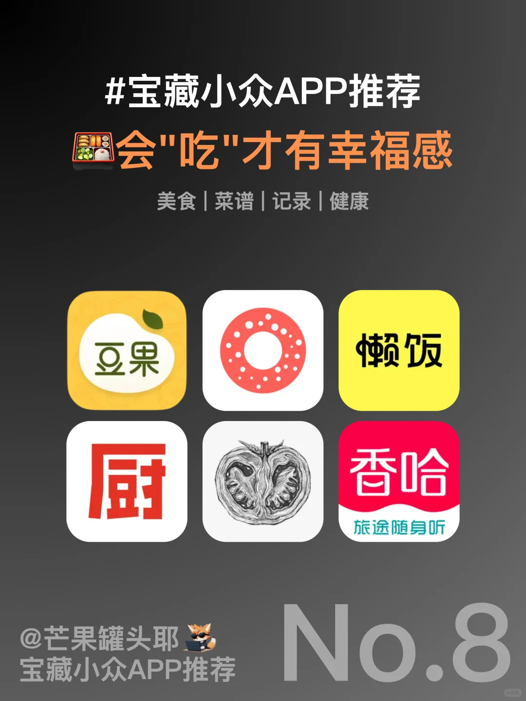No.8 宝藏小众App推荐 饮食 下厨 菜谱 健康