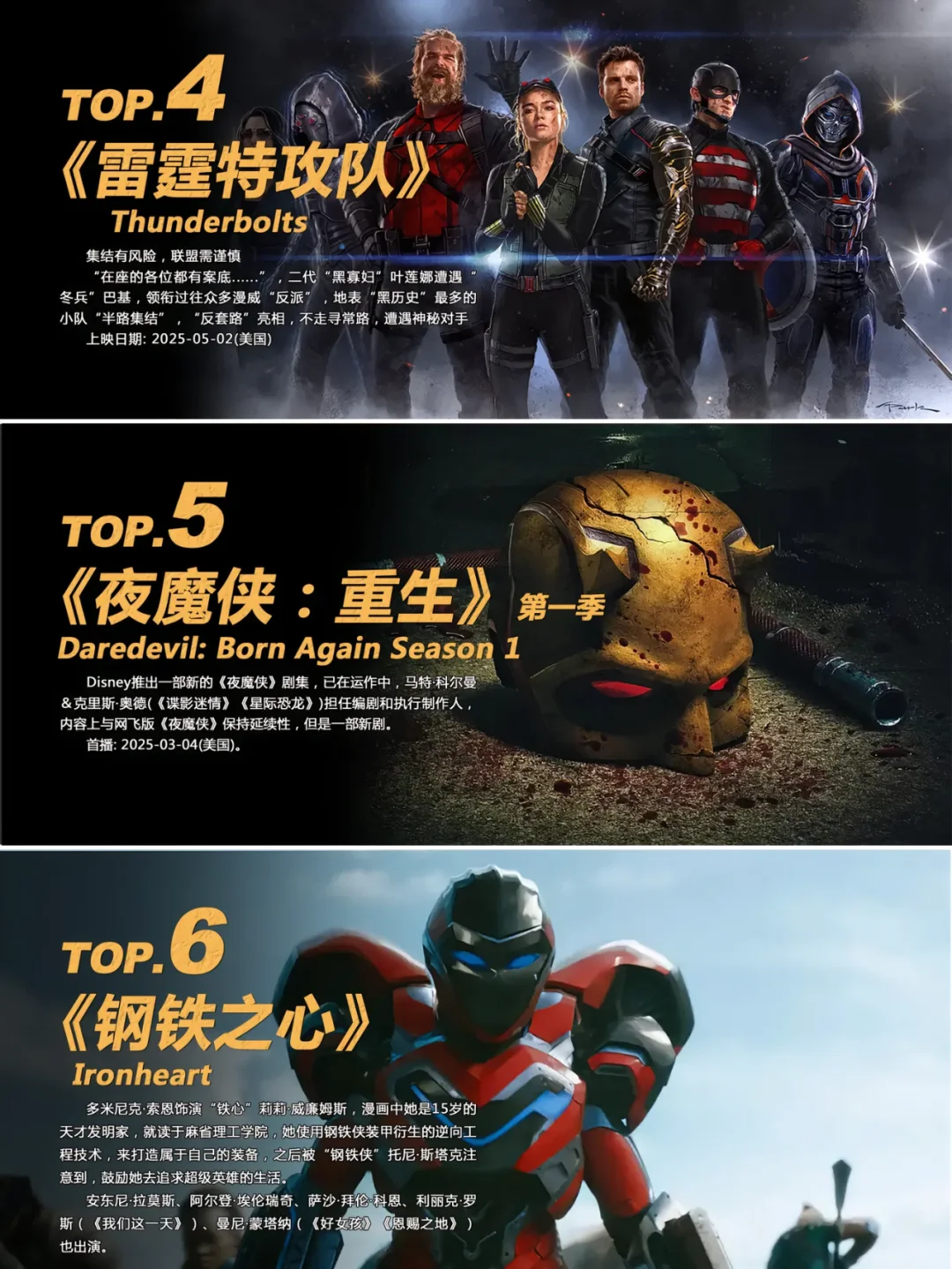 2025年即将上映的漫威电影推荐