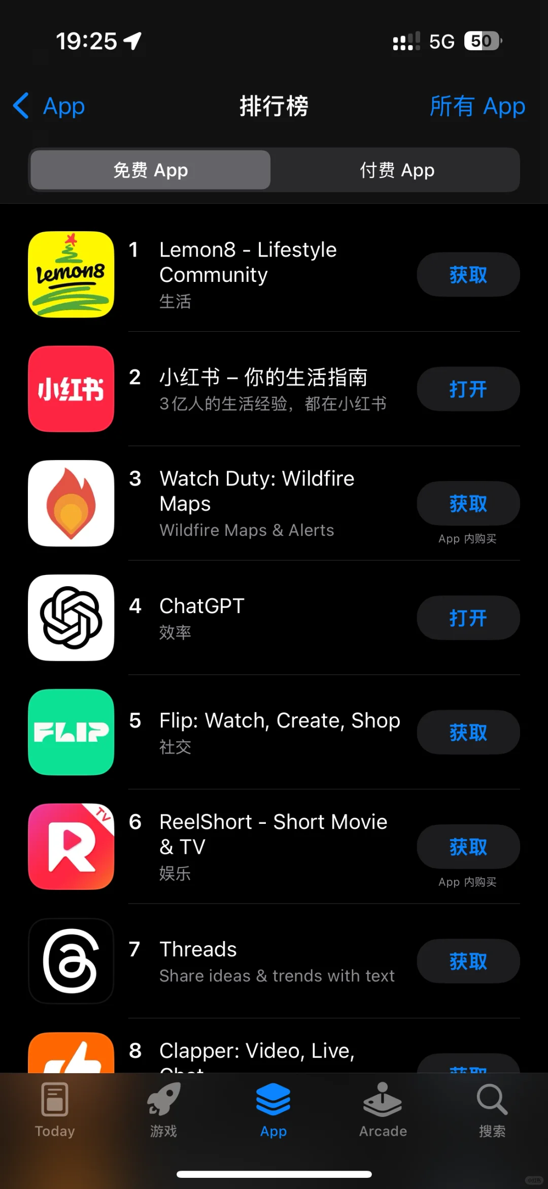 TikTok被禁后 美区app排行榜现状