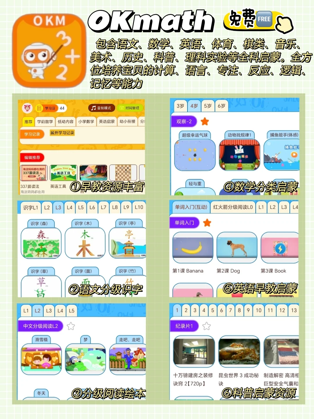 6款免费🆓全科启蒙宝藏App|纯分享🔥