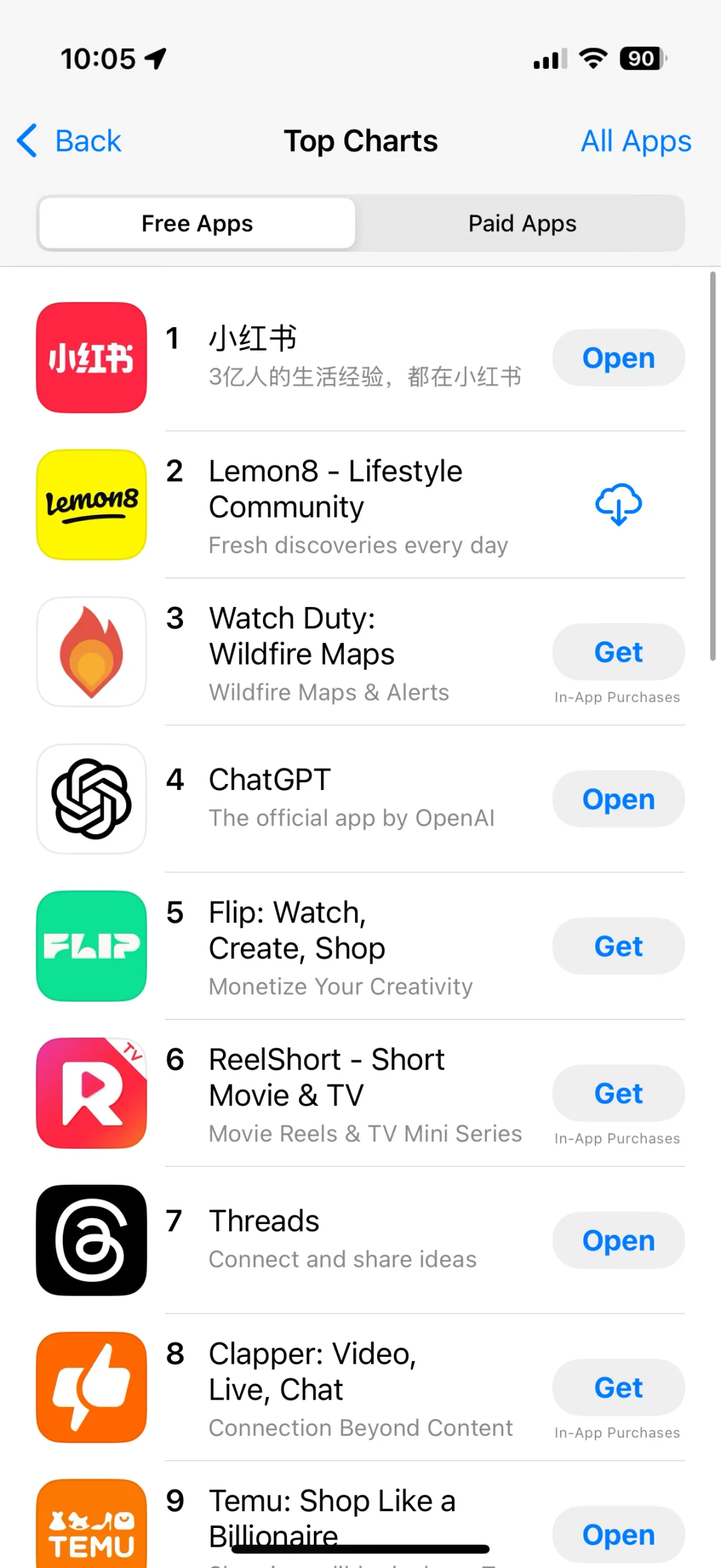 小红书美国总榜第1了😳