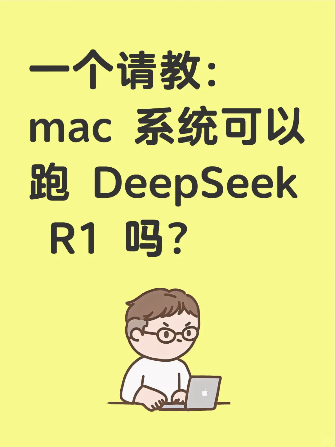 一个请教：mac 系统可以跑 DeepSeek R1 吗？