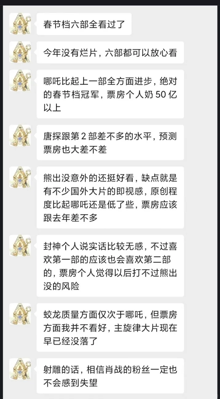 影院工作人员已经看完春节档6部电影了