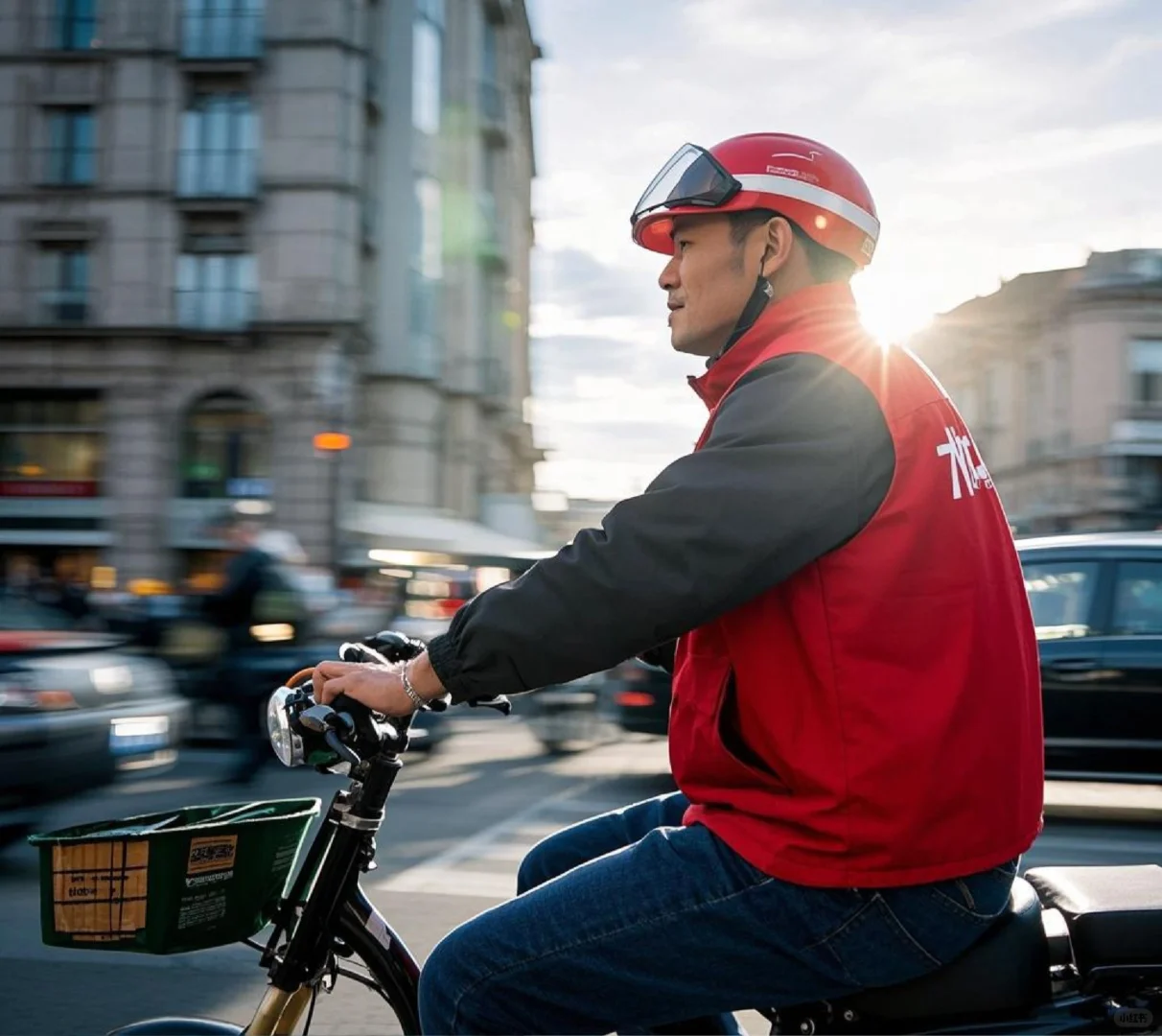 看那京东红卡车在路上奔跑，快递站里京东红包装的年货满满当当。大家都与京东红合影。