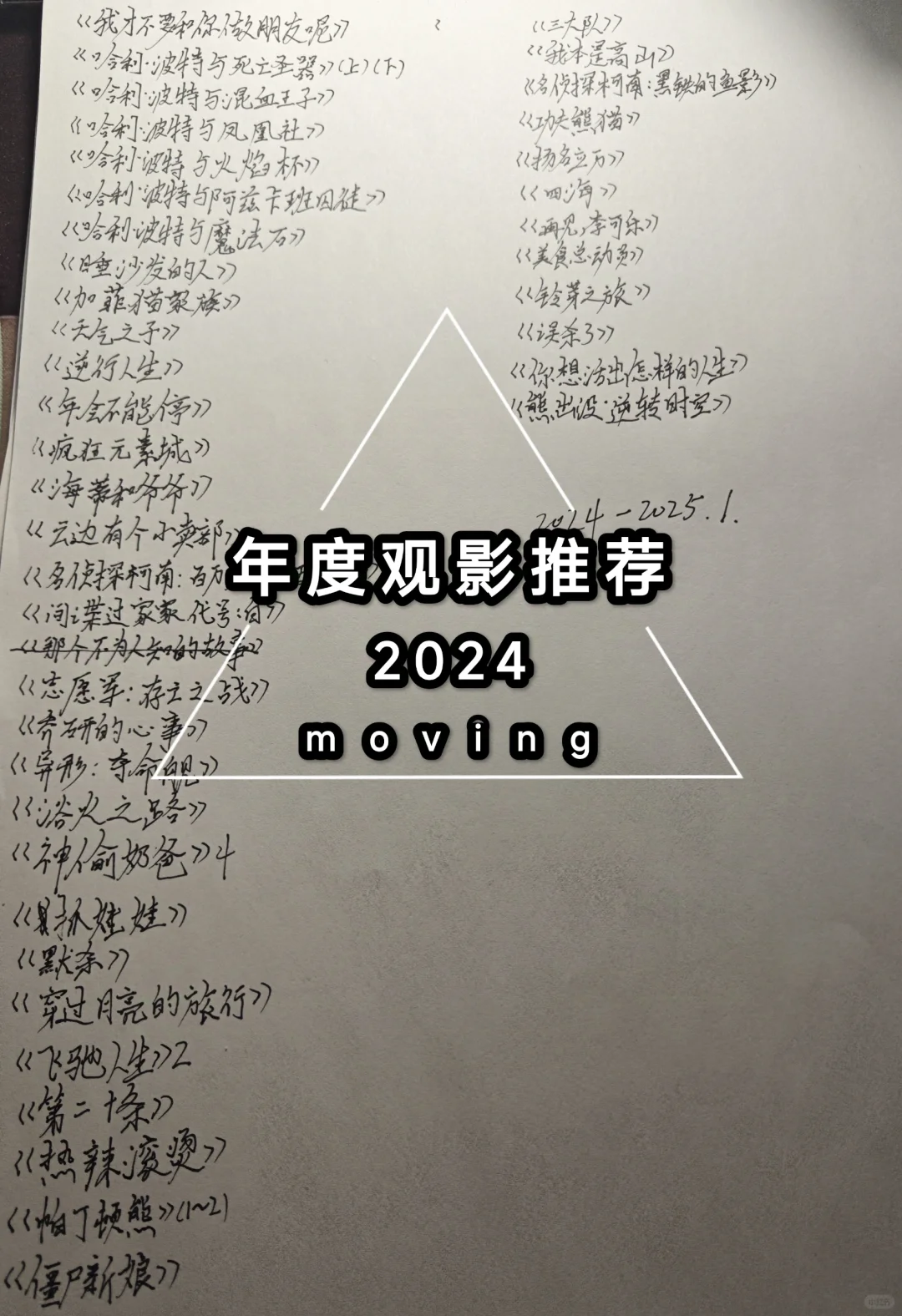 一个大学生2024年的年度观影推荐