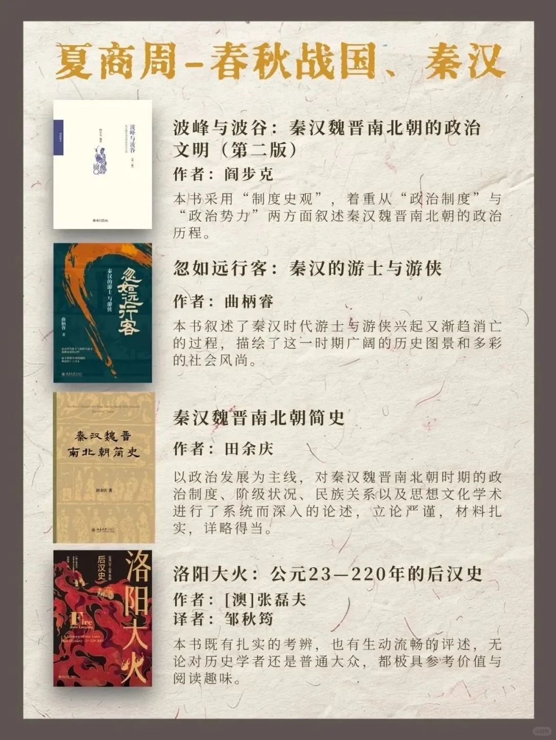 按顺序读历史，这份书单打通你的任督二脉