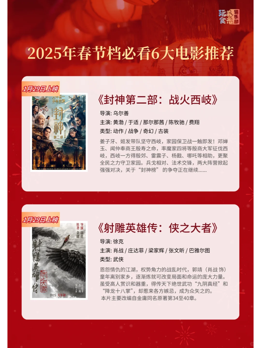 推荐60后70后必看！！2025春节档6大电影