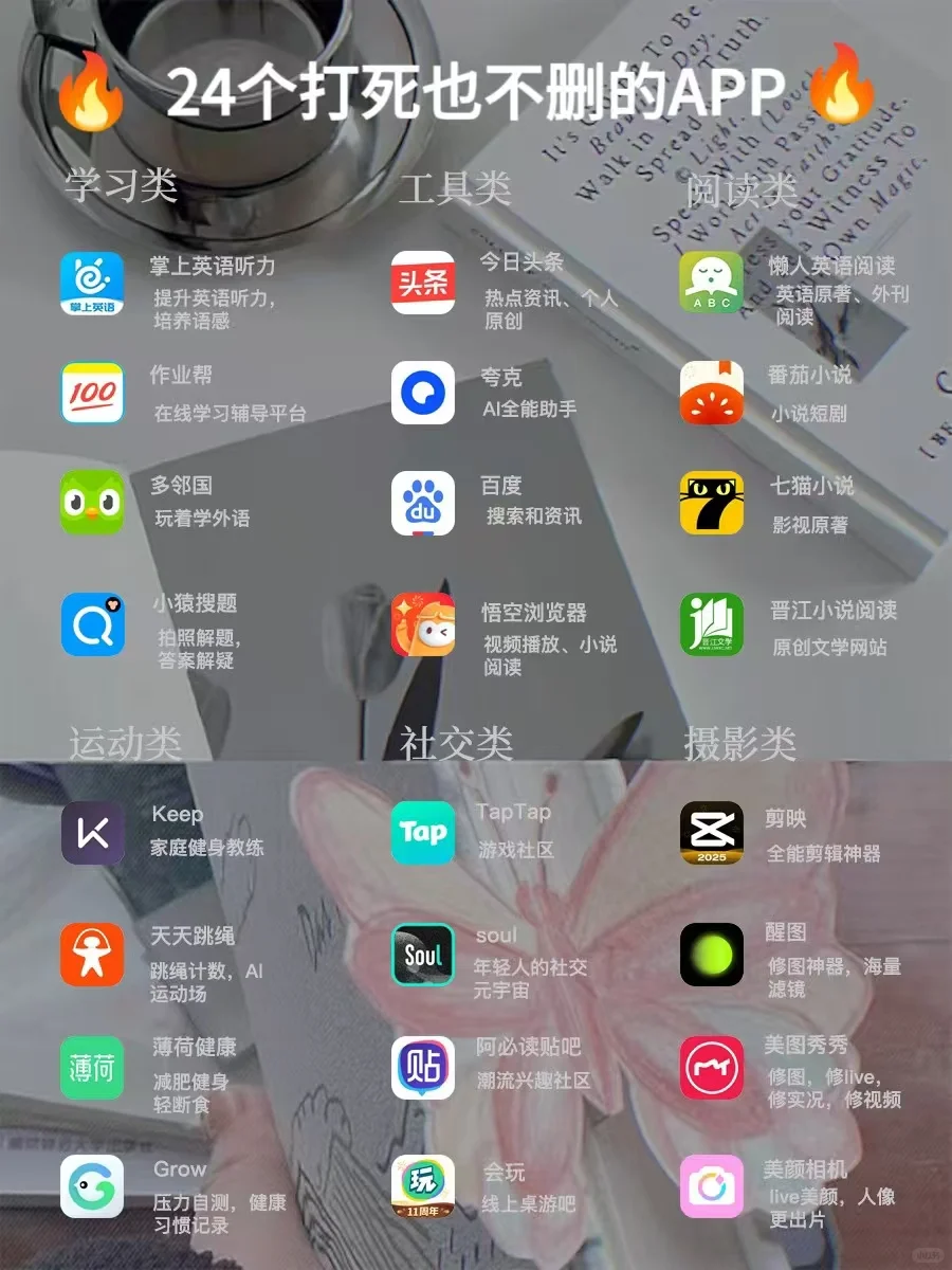 24个打死也不删的APP