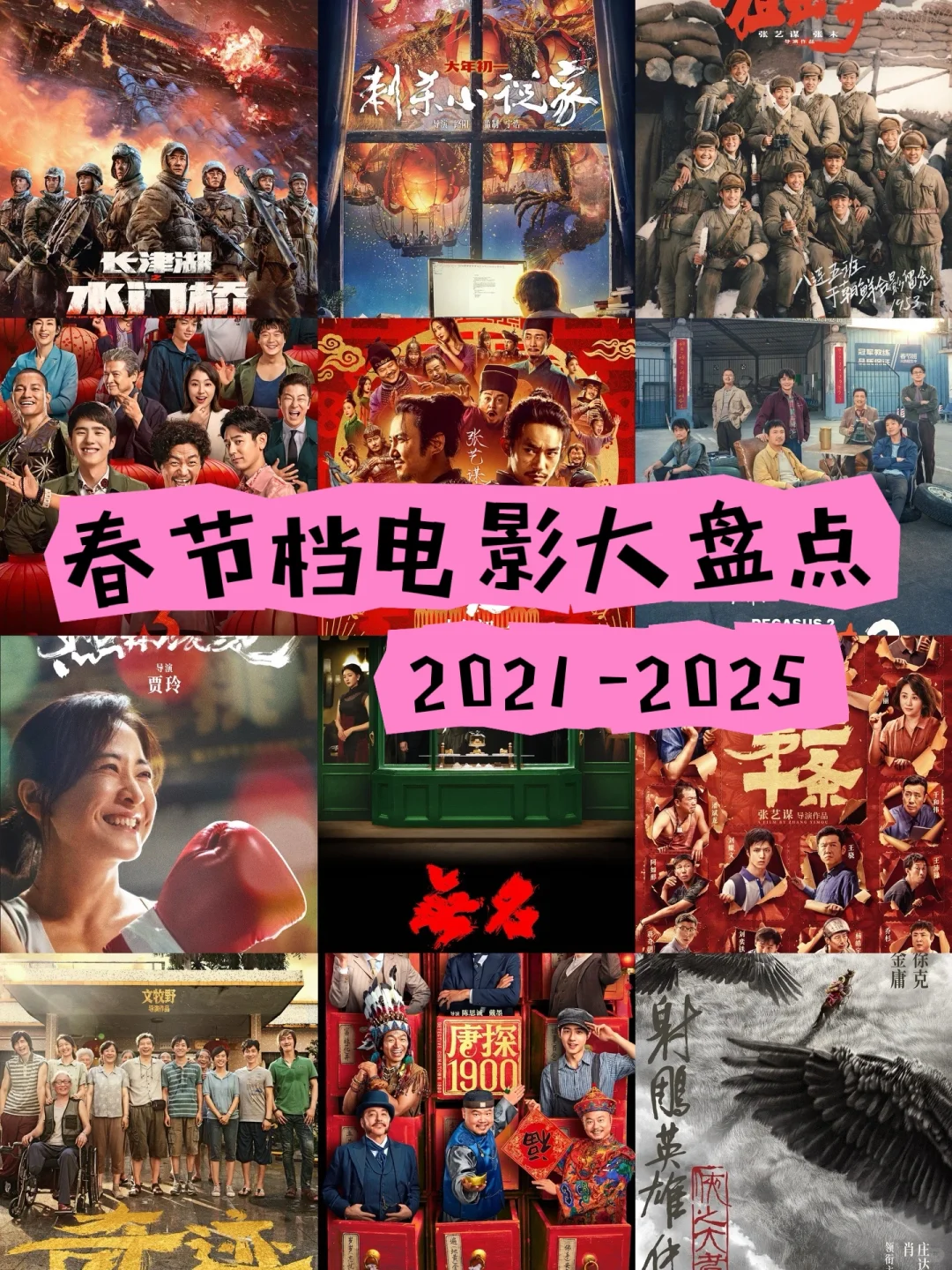 🔥21年-25年春节电影大盘点‼️