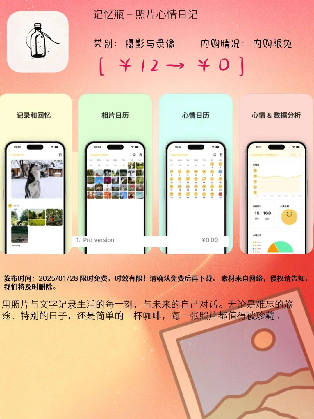 01.28 iOS限免：创意壁纸与健康生活应用精选