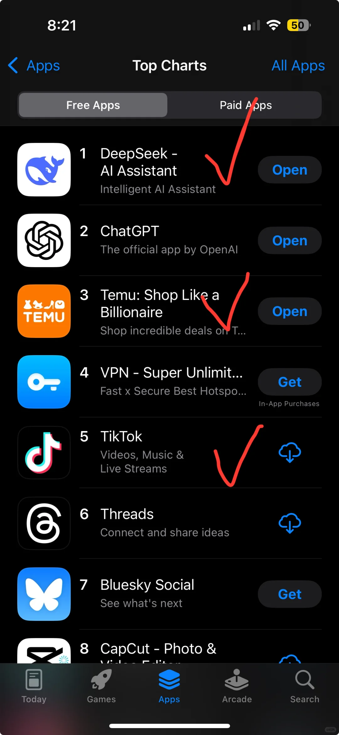 加拿大的苹果应用商店app排名