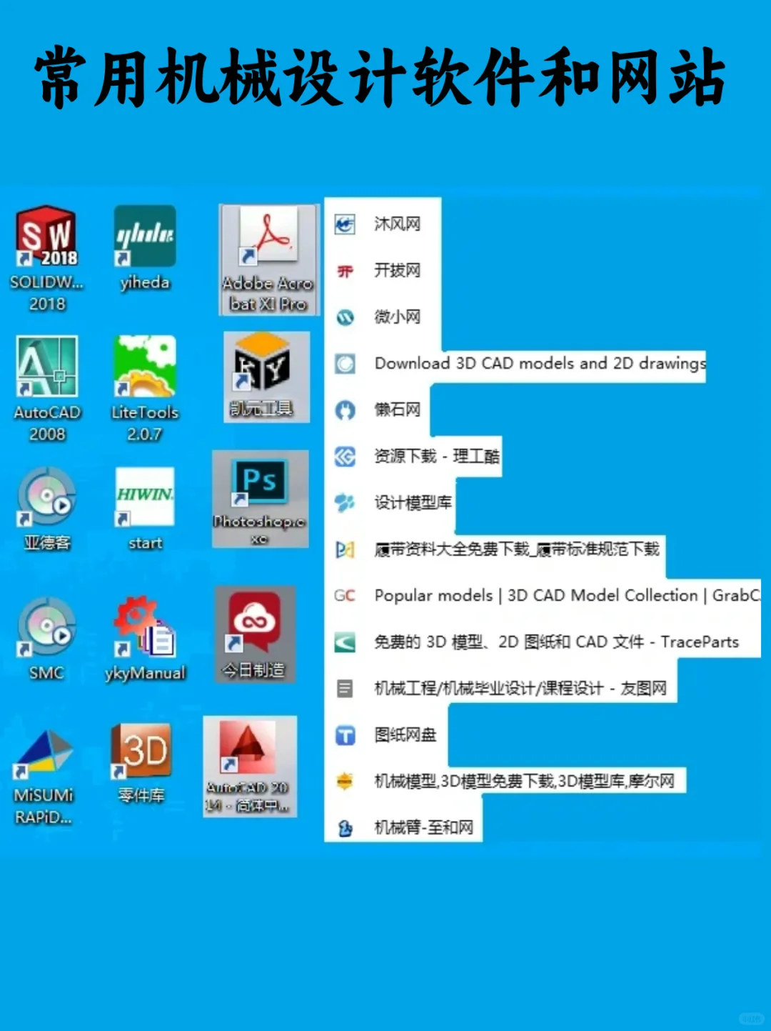 非标工程师常用的设计软件和网站