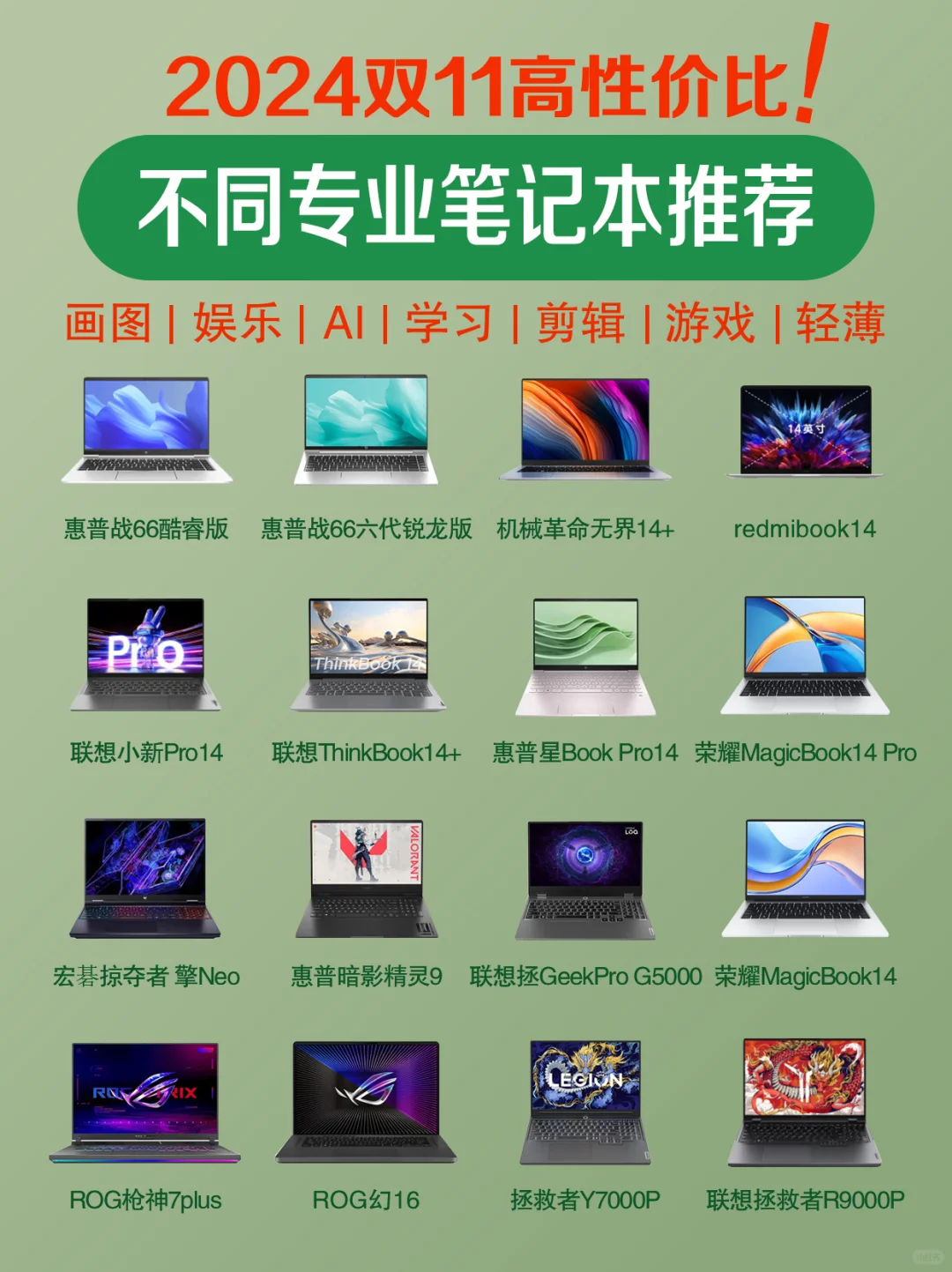 双11快到了，高性价比笔记本应该怎么选？？