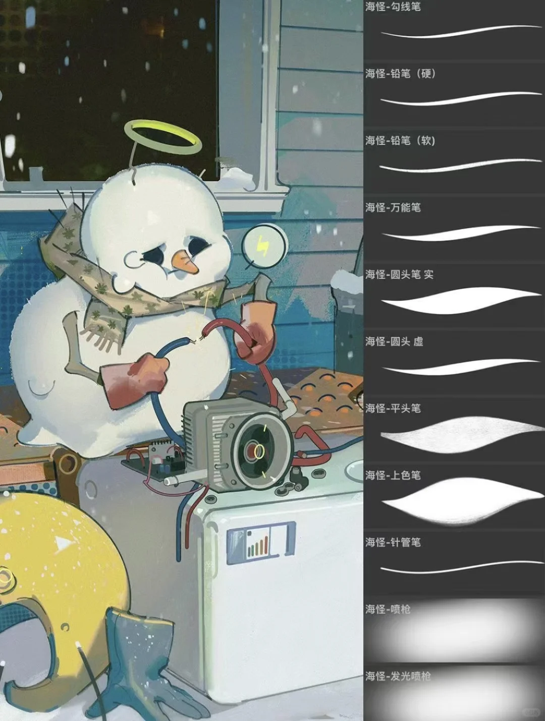 CSP、SAI、PS电脑板绘‼️一画一个不吱声~