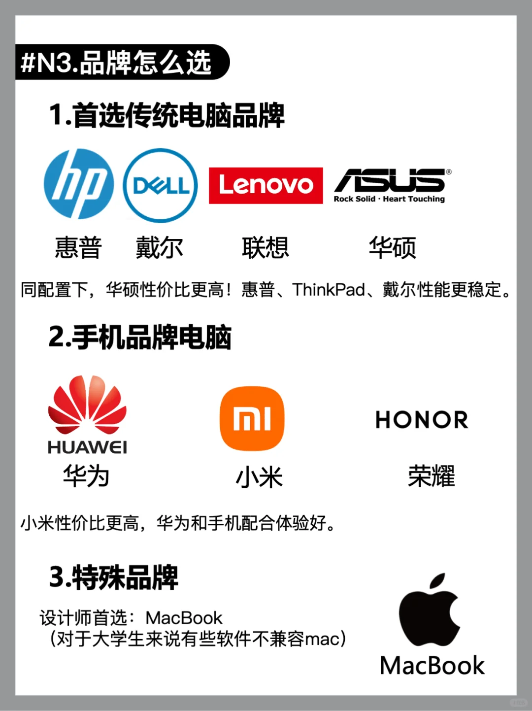 一篇就够❗️笔记本电脑选购指南，拒绝踩坑❌