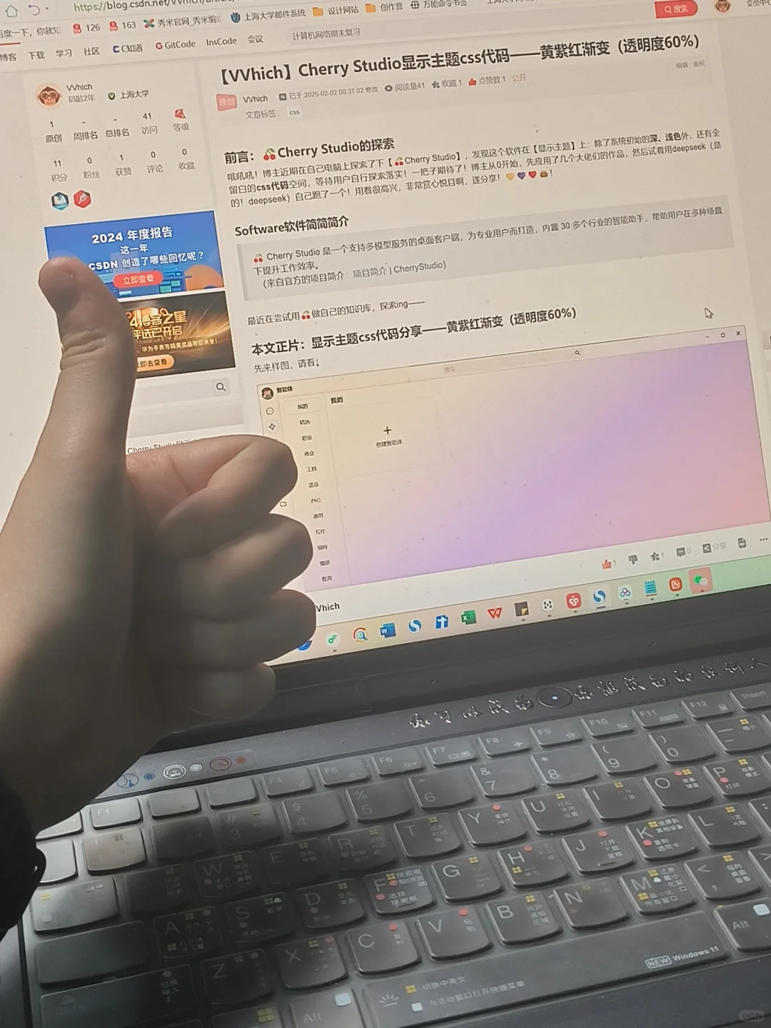 拿捏黄紫红🍒Cherry Studio显示主题！