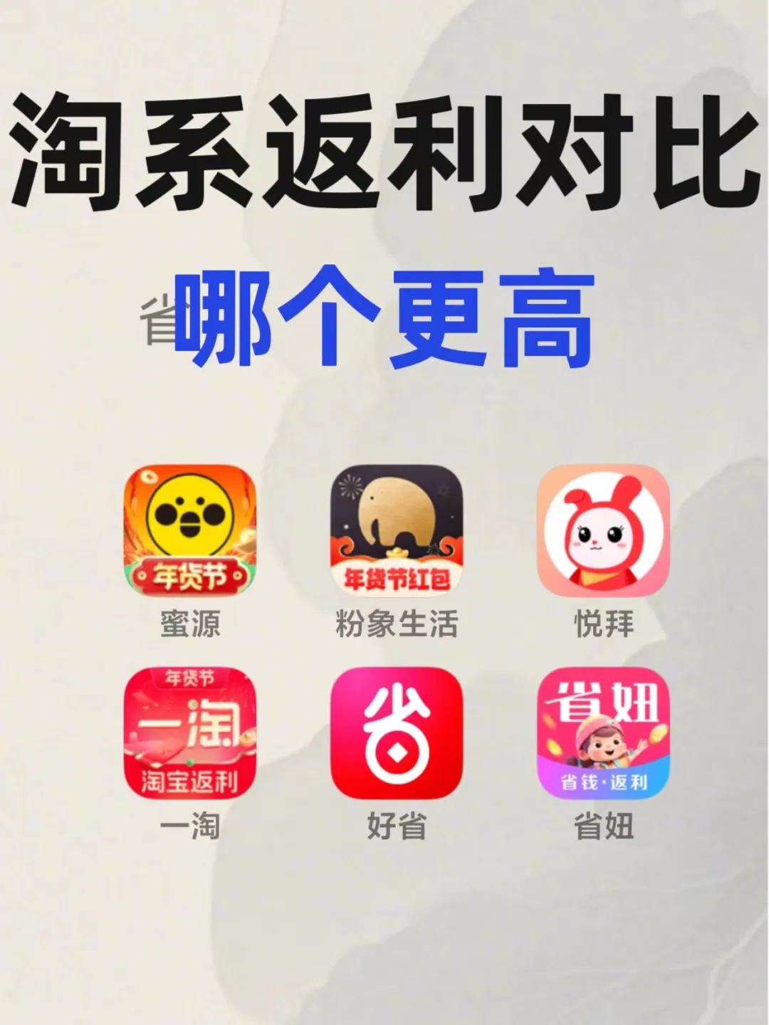 淘系返利app对比