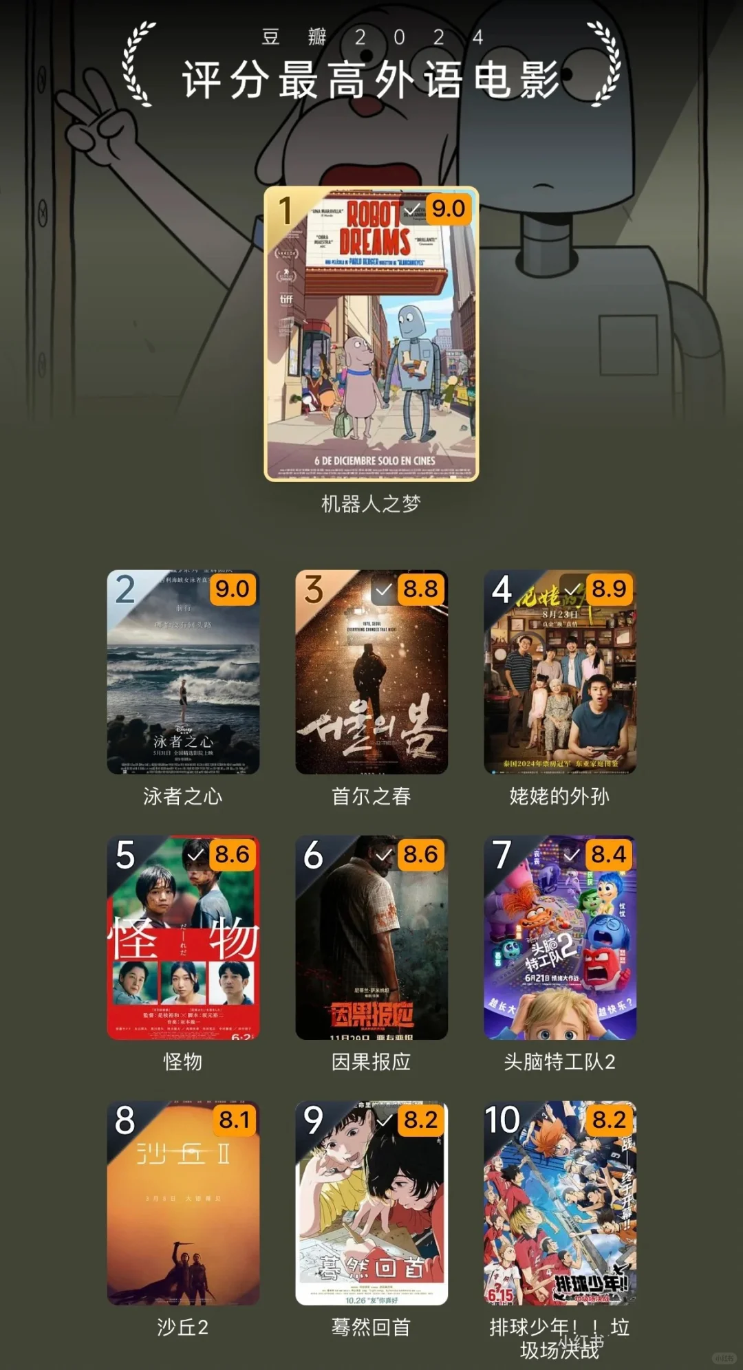 2024 豆瓣年度电影榜单，10 部黑马冷门封神！