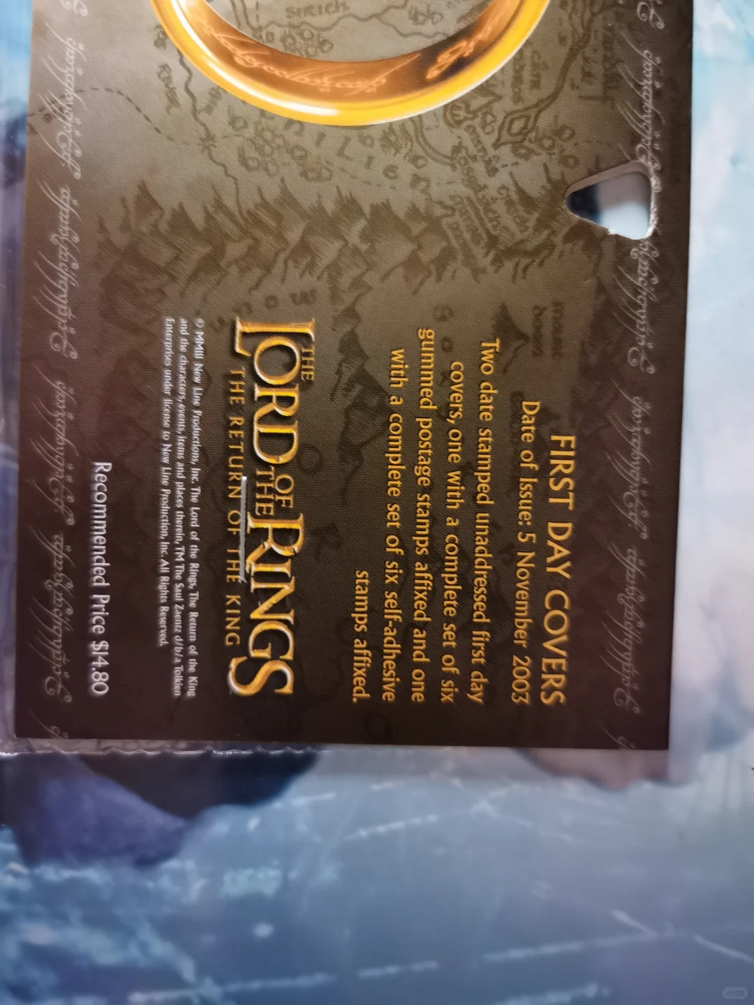 魔戒周边电影画册首日封邮票