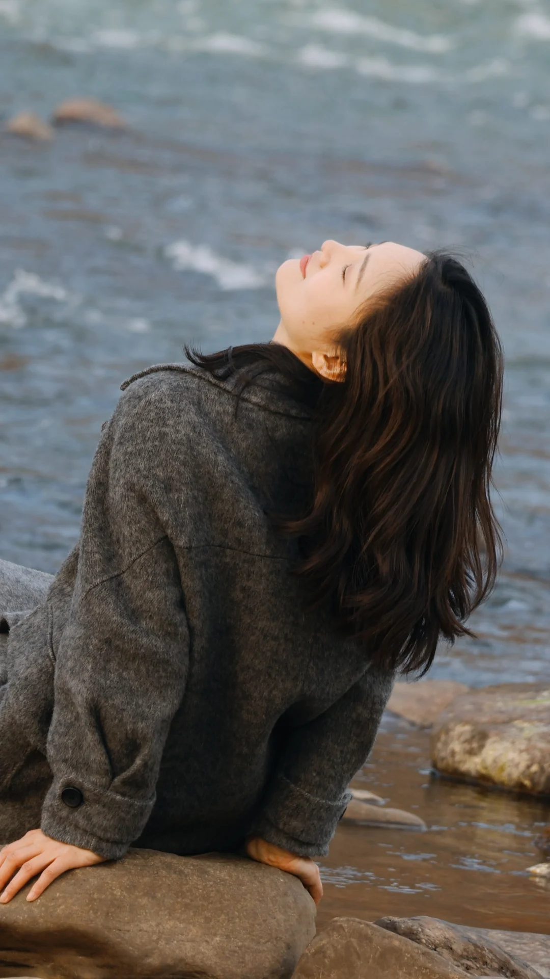 在黄河边拍出大海电影感写真