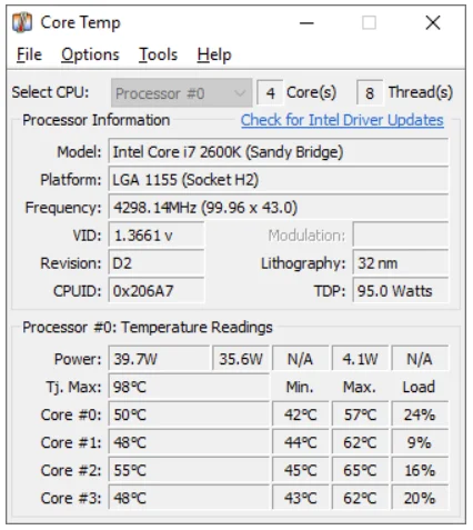 每天分享一款软件：Core Temp