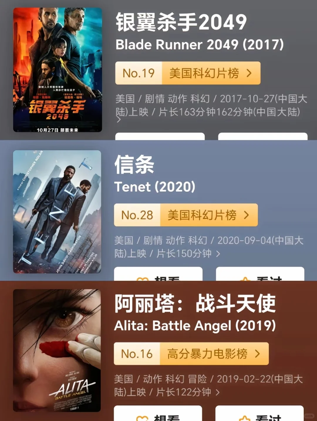 高分科幻电影推荐