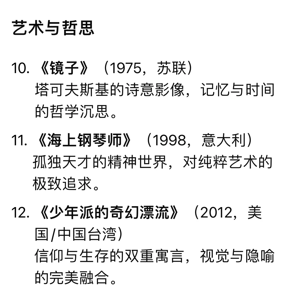 如果一生只能看20部电影，这些你都看过了吗？