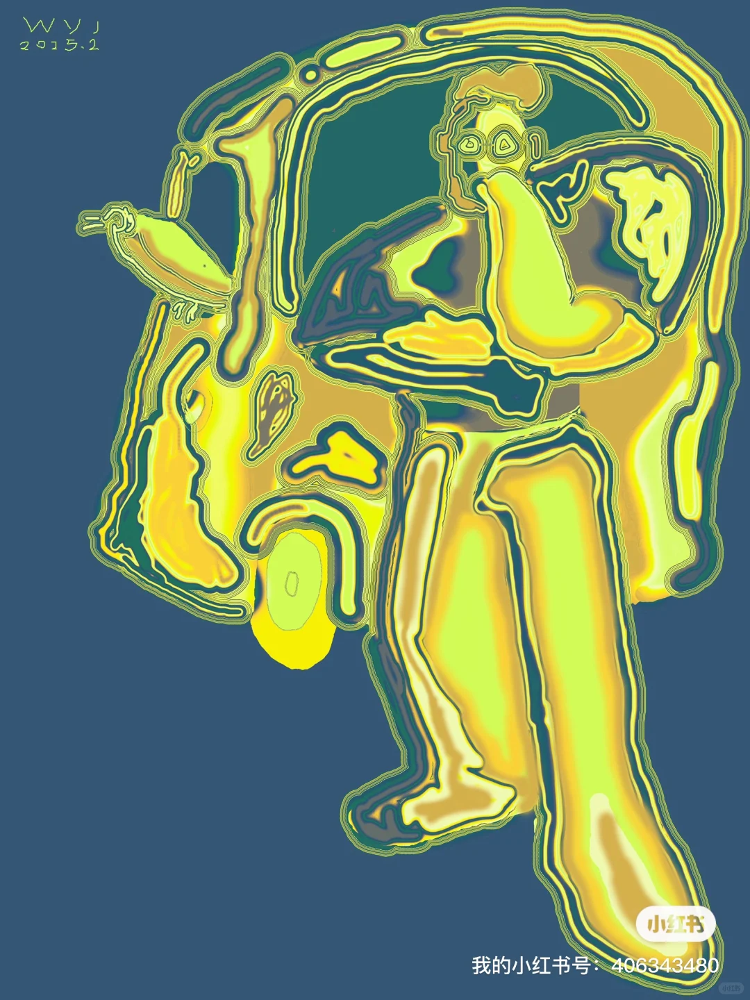 王友江作品《多彩幻影》，用电脑PS软件创作。