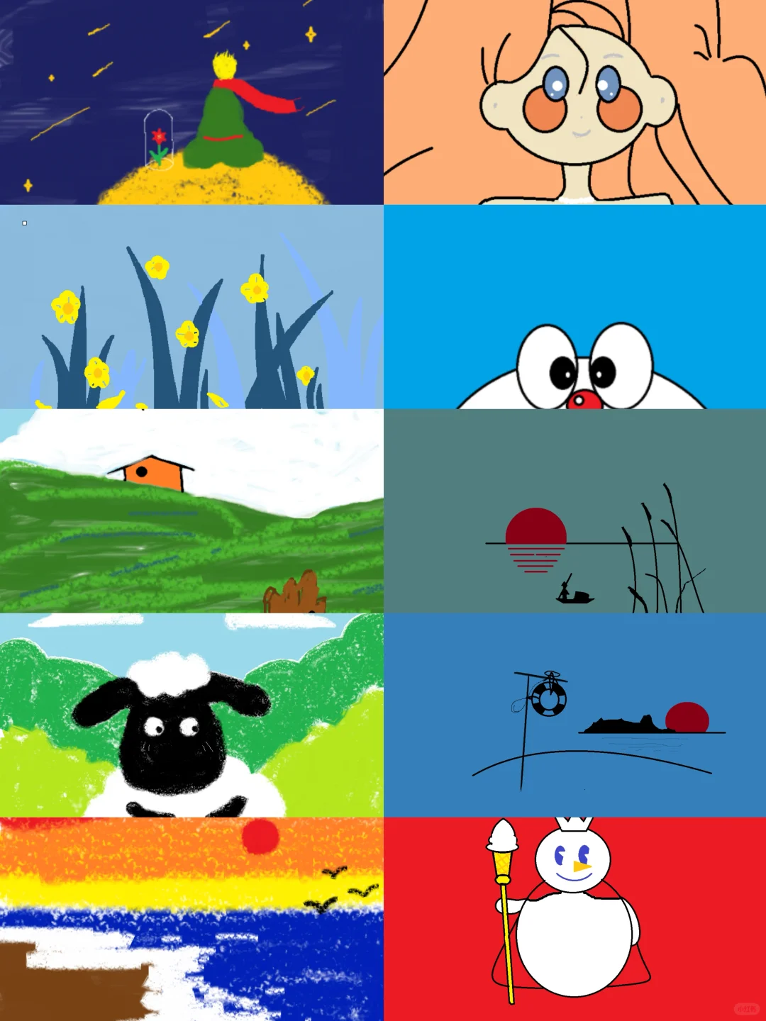 用电脑自带画图软件画画