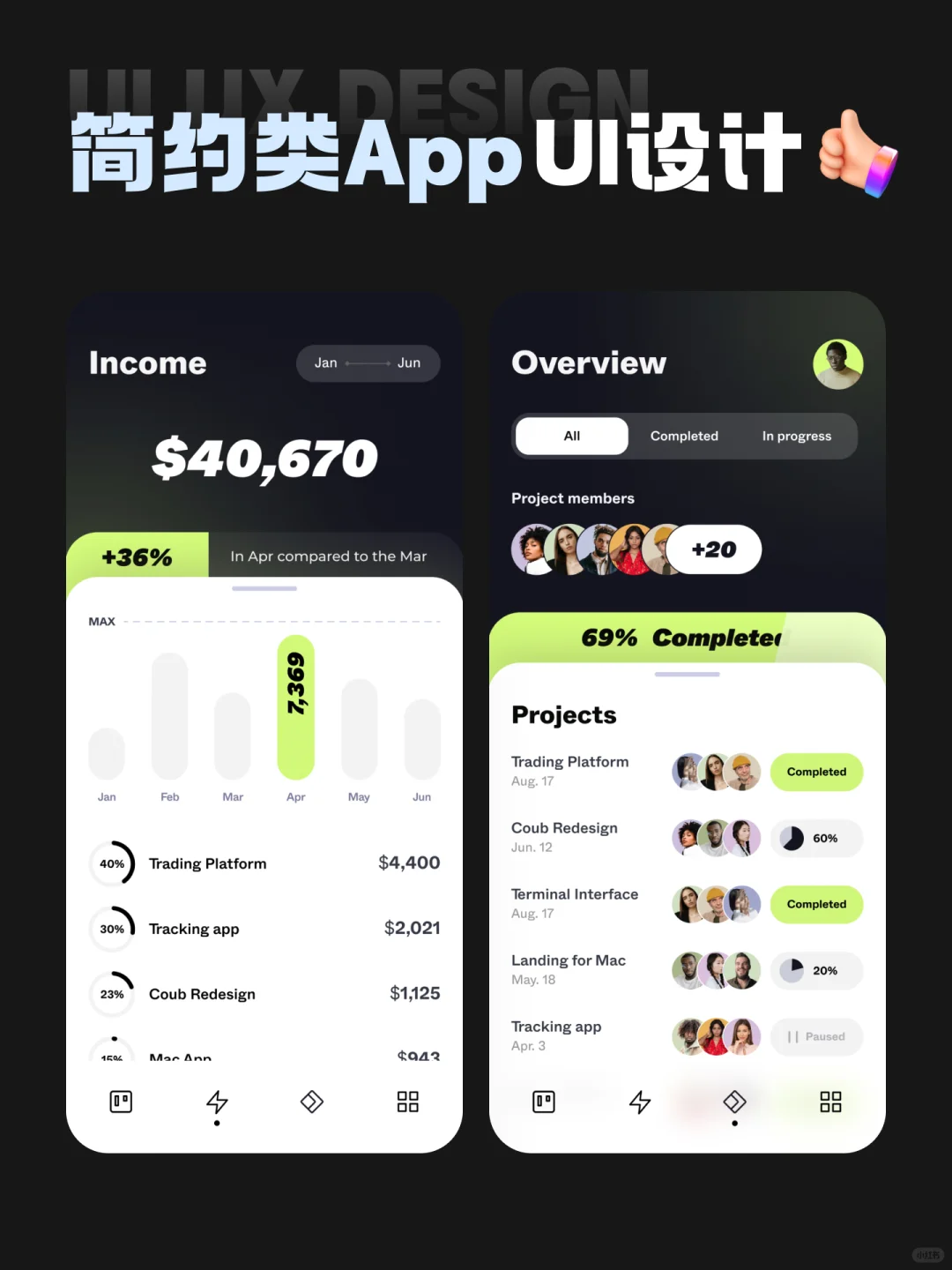 🤔还有这么好看的简约APP UI设计？｜灵感分享