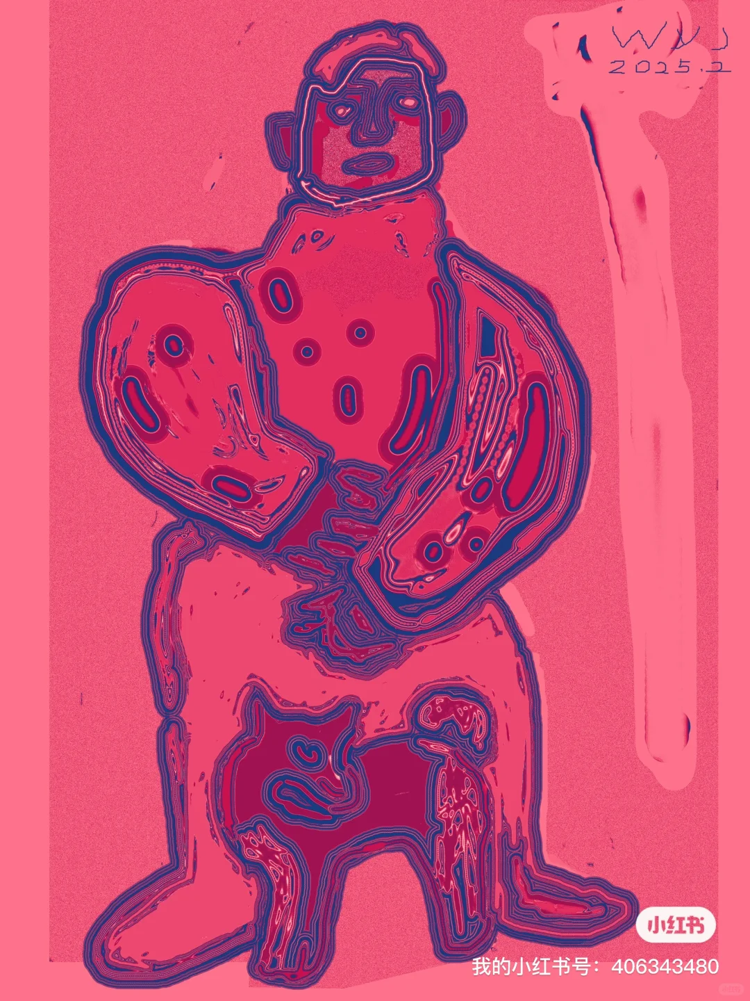 王友江作品《多彩幻影》，用电脑PS软件创作。