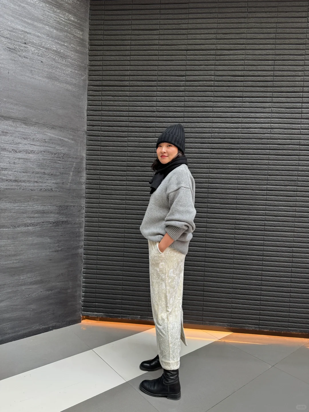 169/130 高大壮苹果型身材冬日显瘦实用穿搭