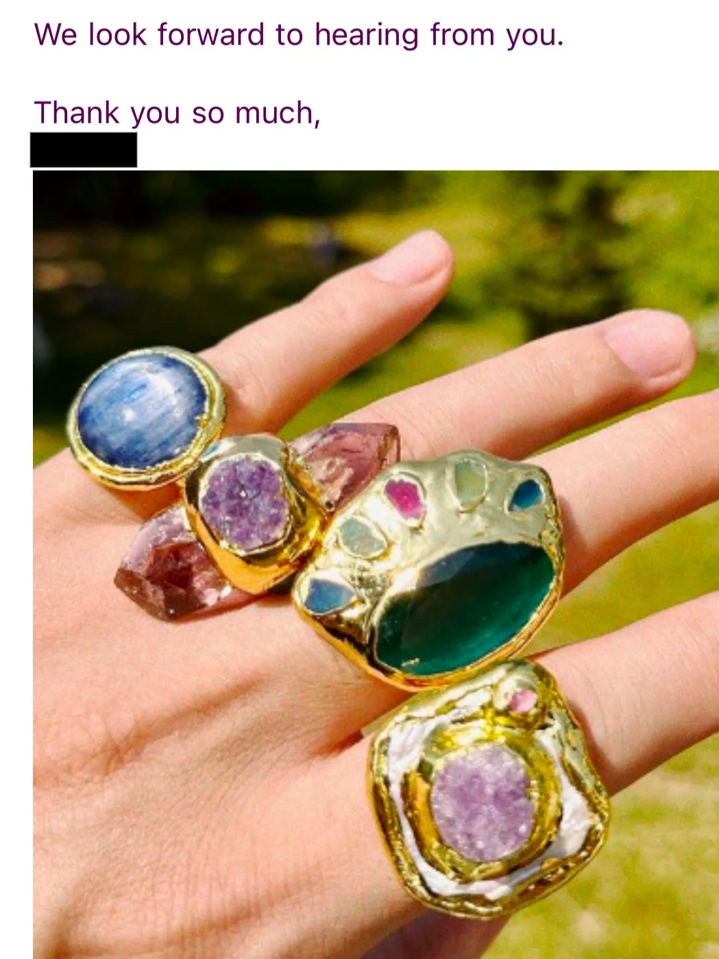 我们的珠宝让🇬🇧巨星Raye团队连发3封邮件！