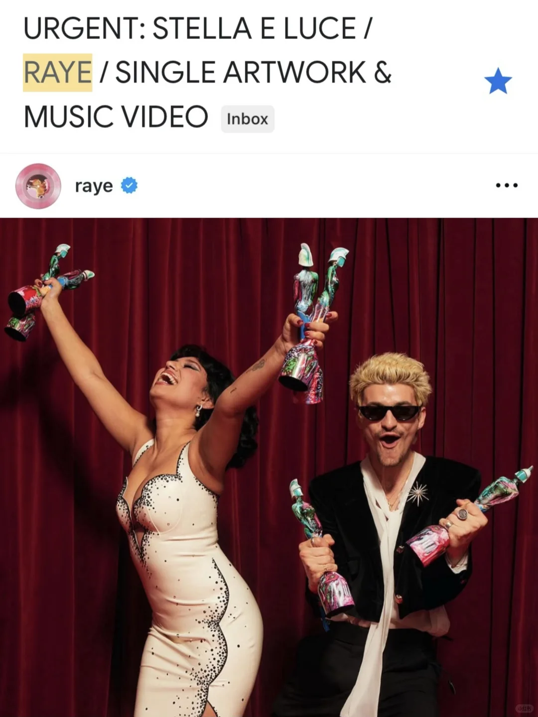 我们的珠宝让🇬🇧巨星Raye团队连发3封邮件！