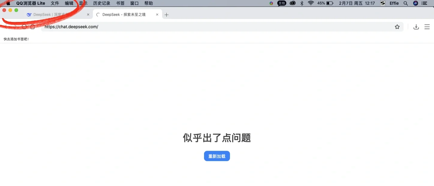 Mac打不开DeepSeek网页😭居然被豆包拯救