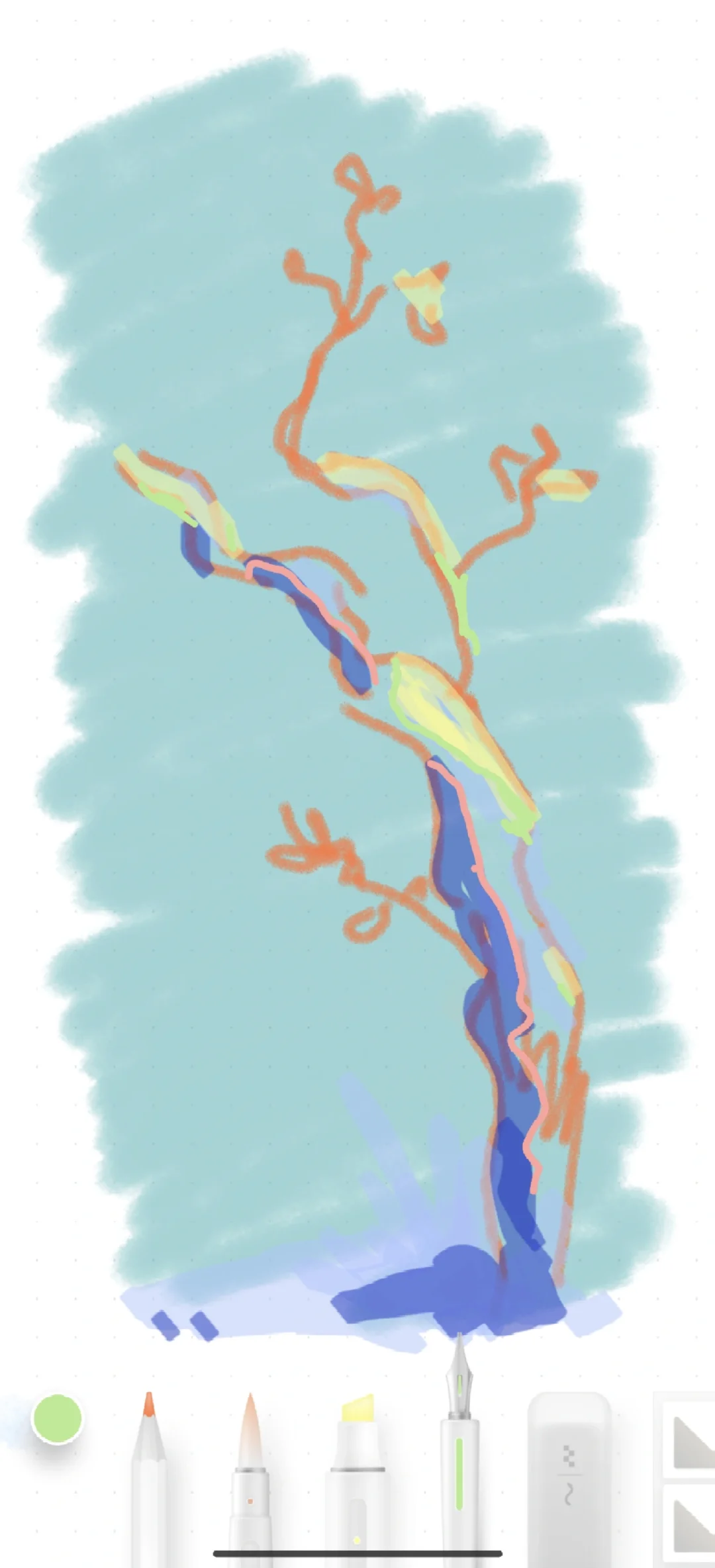 原来手机笔记app也能画出来点感觉