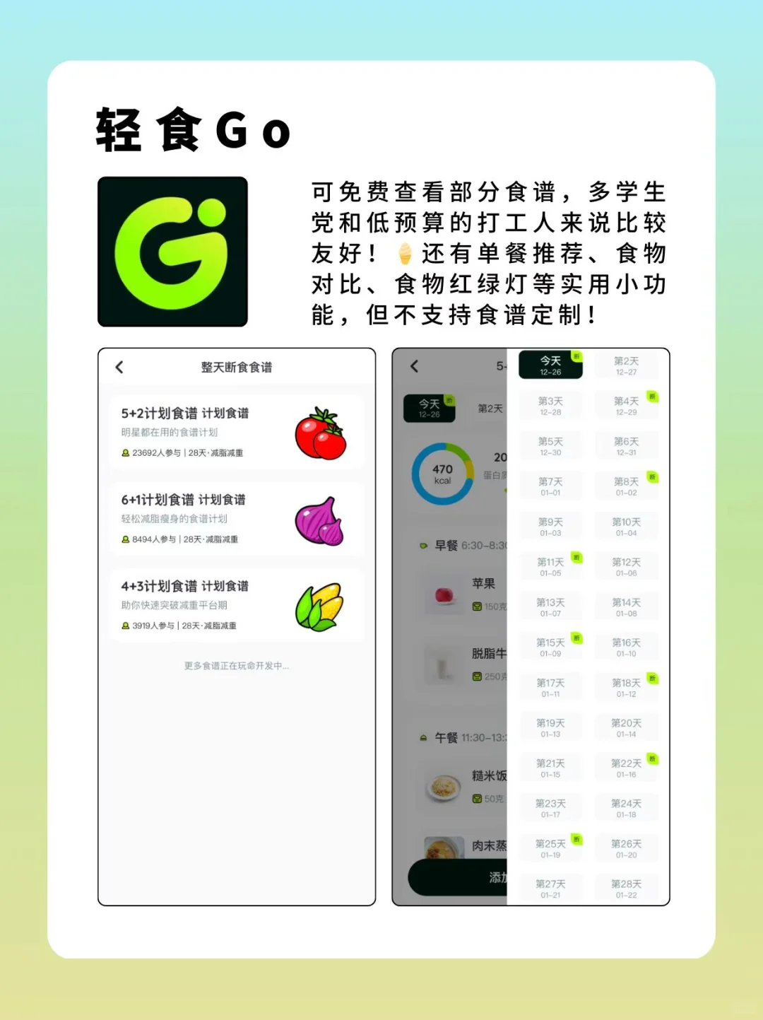 轻断食YYDS‼新手快试试这些减肥app