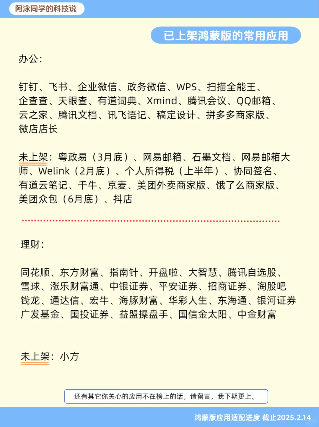 盘点各大厂的鸿蒙原生应用开发进度 第5期