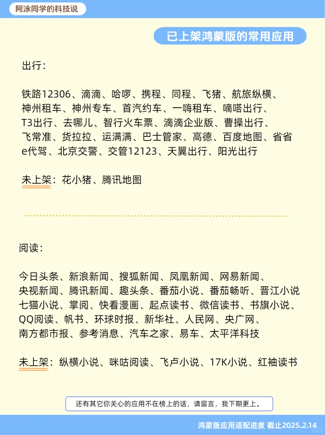 盘点各大厂的鸿蒙原生应用开发进度 第5期